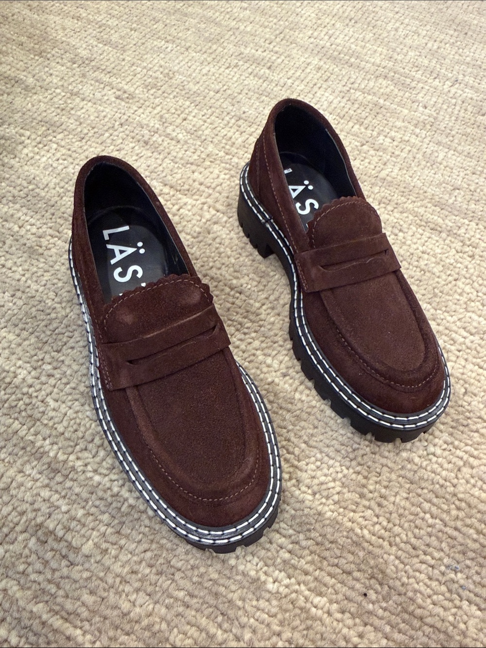 Brown Suede loafers size 37